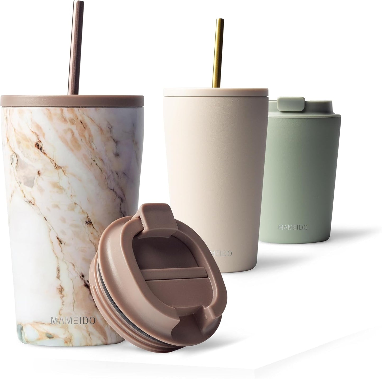 Mug isotherme — avec paille, 470 ml